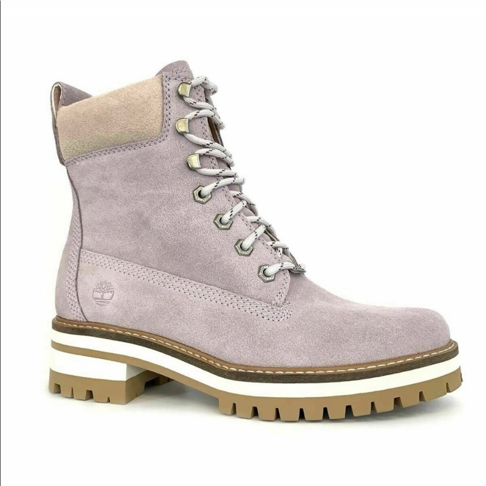 TIMBERLAND WOMANS NATURE NEEDS HEROES COURMAYEUR VALLEY PURPLE PINK BOOTS A2338
